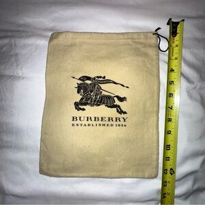 Burberry Beige Drawstring Dust Bag Shoe Bag